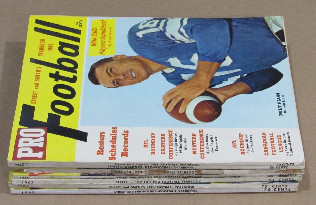 1963-1969 Street & Smith Pro Football Yearbook Lot of 7