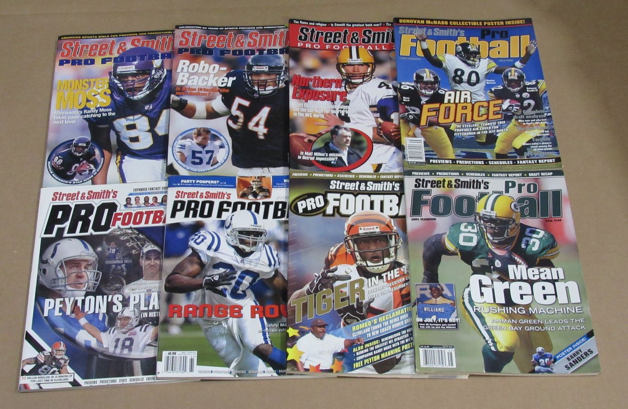 2000-2009 Street & Smith Pro Football Yearbook Lot of 10