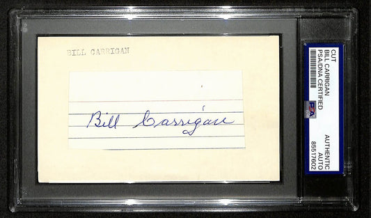 Bill Carrigan Signed/Auto Cut on 3x5 Index Card Boston Red Sox PSA/DNA 197011