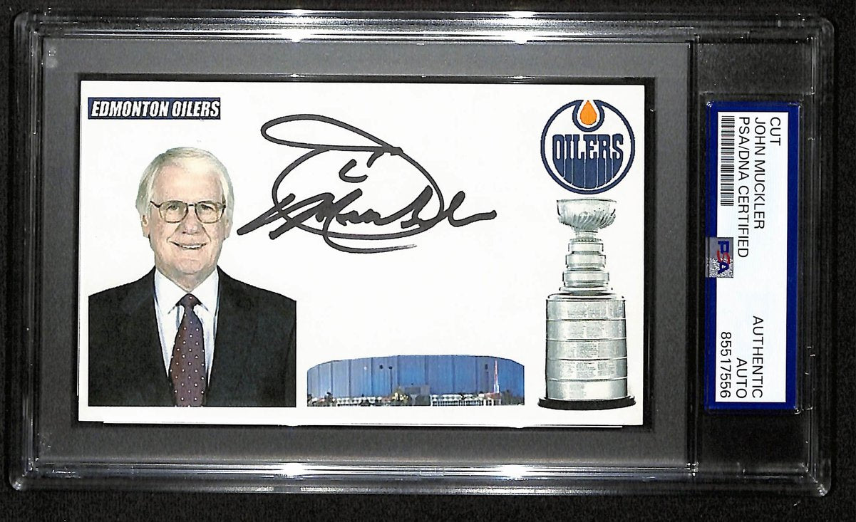 John Muckler Signed/Auto Cut on 3x5 Card Oilers Gretzky GM PSA/DNA 197037