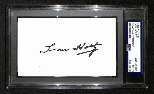 Lou Holtz Signed/Autographed 3x5 Index Card Notre Dame PSA/DNA 197813