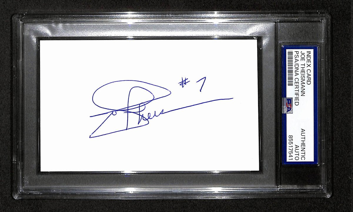 Joe Theisman Signed/Autographed 3x5 Index Card Redskins PSA/DNA 197816