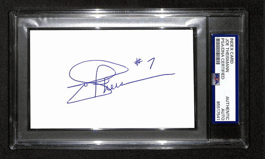 Joe Theisman Signed/Autographed 3x5 Index Card Redskins PSA/DNA 197816