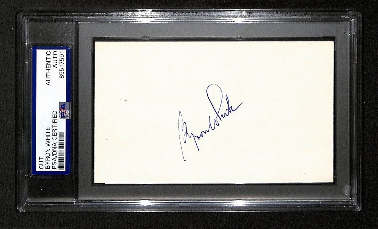 Byron "Whizzer" White Signed/Auto Cut on 3x5 Card Detroit Lions PSA/DNA 197818