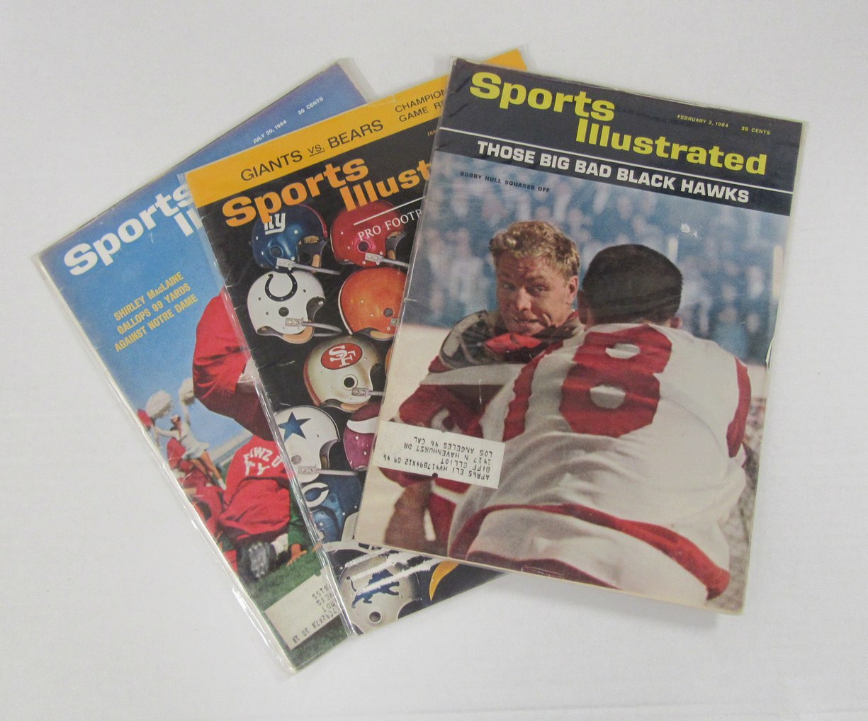 Lot of (7)1964 Sports Illustrated Magazines Rozelle/Shoemaker Covers 198094
