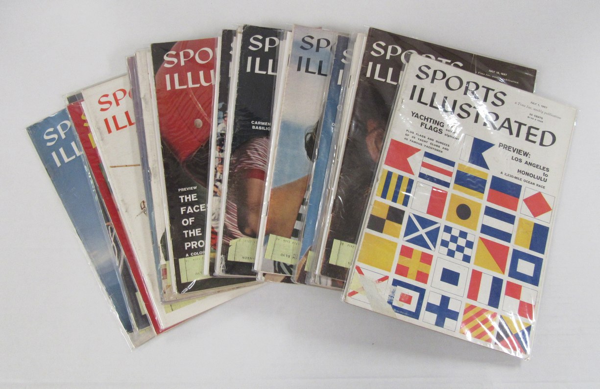 Lot of (45)1957 Sports Illustrated Magazines Hogan/Williams-Musial Covers 198100