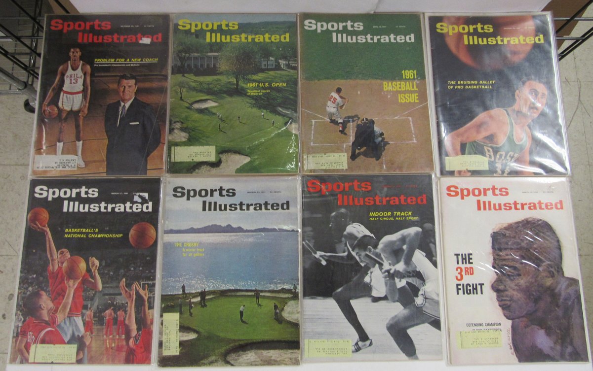 Lot of (22) 1961 Sports Illustrated Magazines Wilt Chamberlain 1st Cover 197965