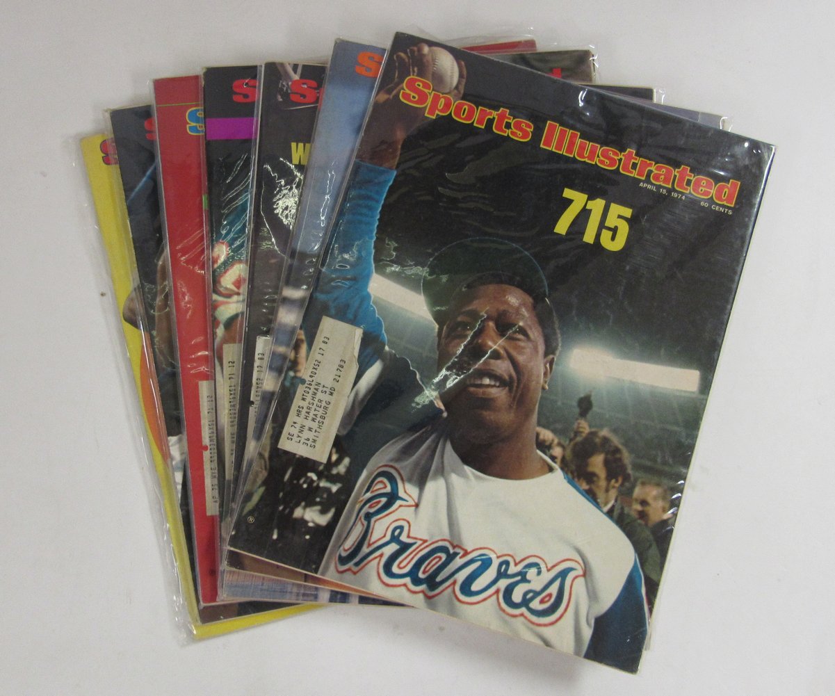 Lot of (21)1974 Sports Illustrated Magazines Aaron 715/Swimsuit Covers 197966