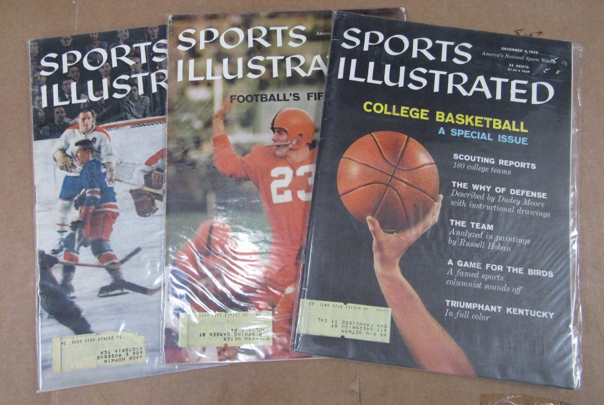 Lot of (11)1958 Sports Illustrated Magazines College Basketball Cover 197958