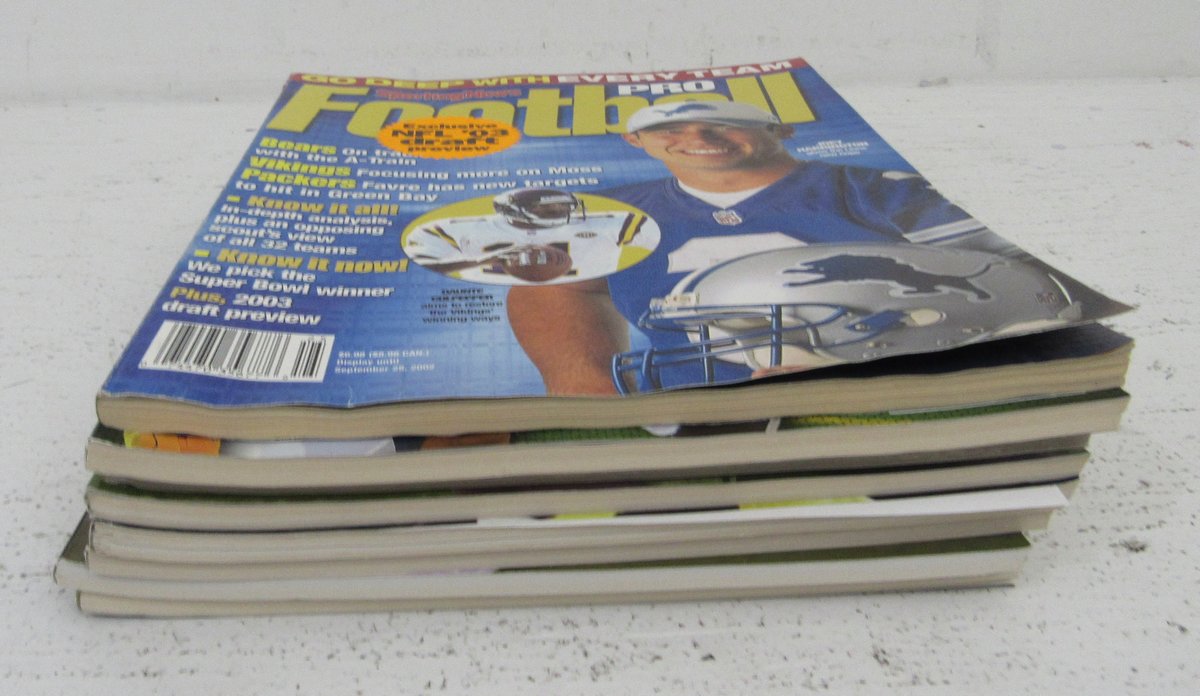 2003-2015 Mixed Sporting News College and Pro Football Previews Lot 0f 8
