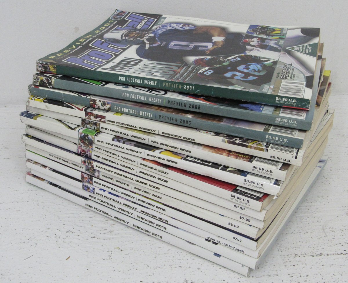 2001-2016 Pro Football Weekly Scouting Report NFL Preview Lot 0f 14