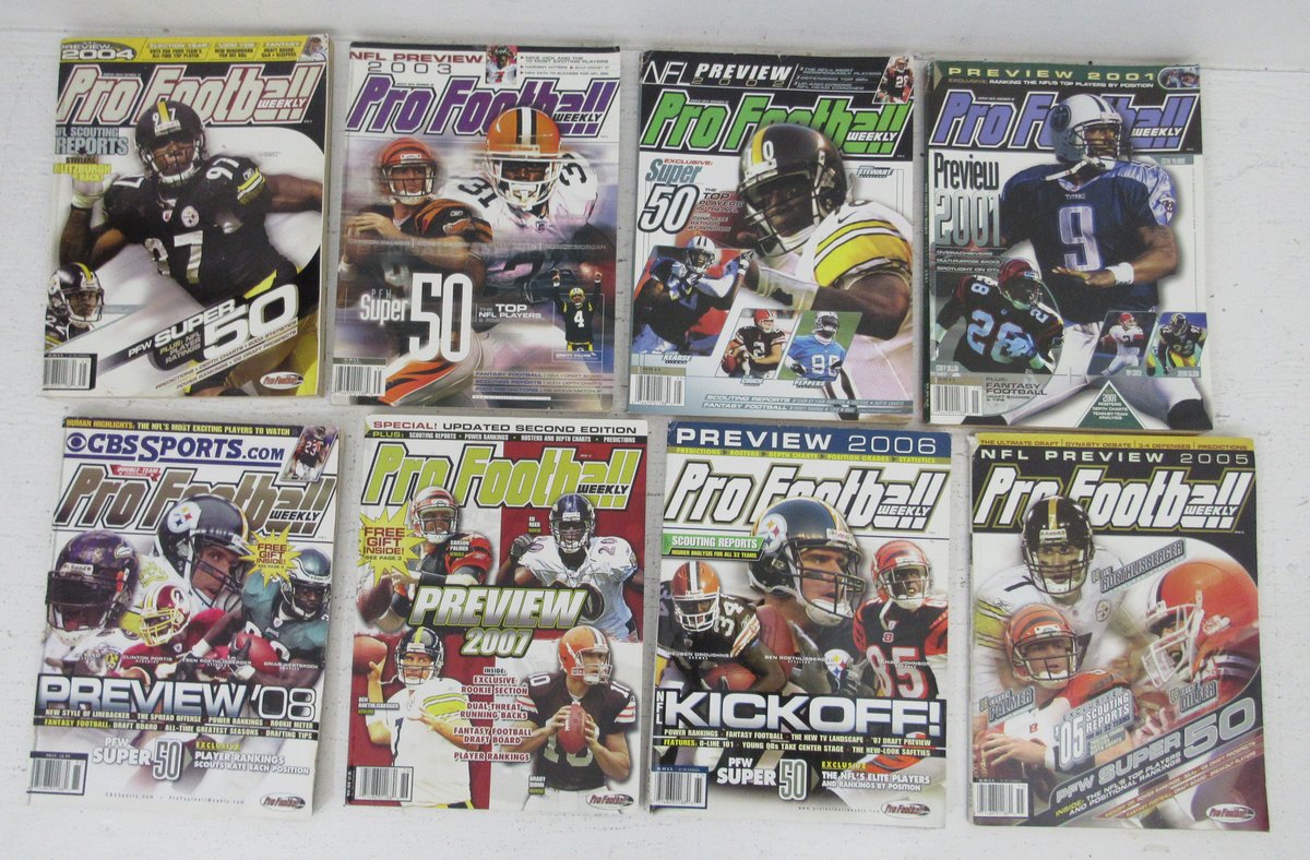 2001-2016 Pro Football Weekly Scouting Report NFL Preview Lot 0f 14