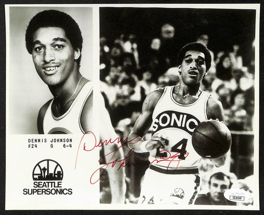Early Vintage Dennis Johnson  Signed/Auto 8x10 Team Issued Photo JSA 197898