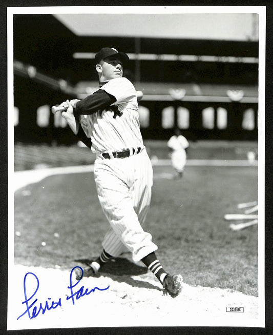 Ferris Fain Philadelphia Athletics d.2001 Signed/Auto B/W  8x10 Photo JSA 197914