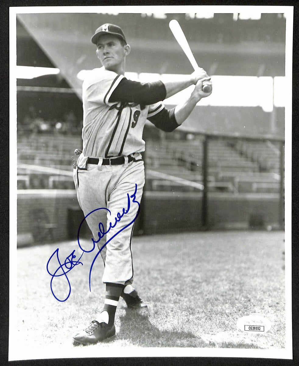 Joe Adcock Milwaukee Braves d.1999 Signed/Autographed  8x10 Photo JSA 197930