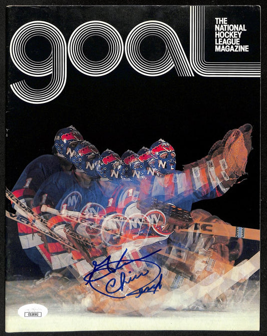 Glenn Chico Resch New York Islanders Signed/Autographed Goal Magazine JSA 197286