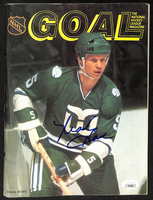 Mark Howe Hartford Whalers Signed/Autographed Goal Magazine JSA 197290