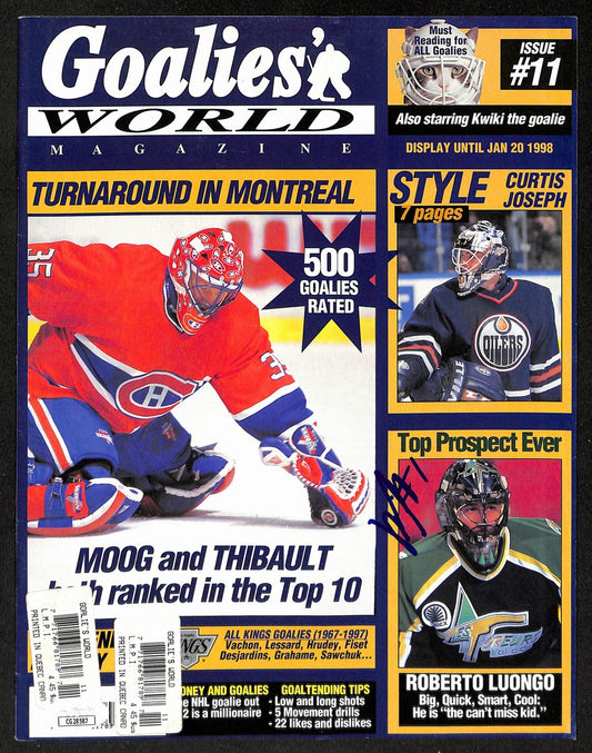 Roberto Luongo Florida Panthers Signed/Auto Goalie's World Magazine JSA 197291