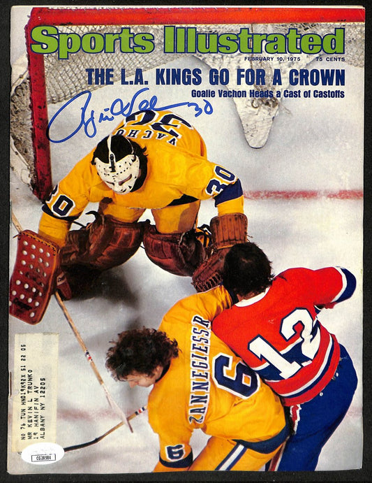 Rogie Vachon Los Angeles Kings Signed 2/10/75 Sports Illustrated JSA 197294