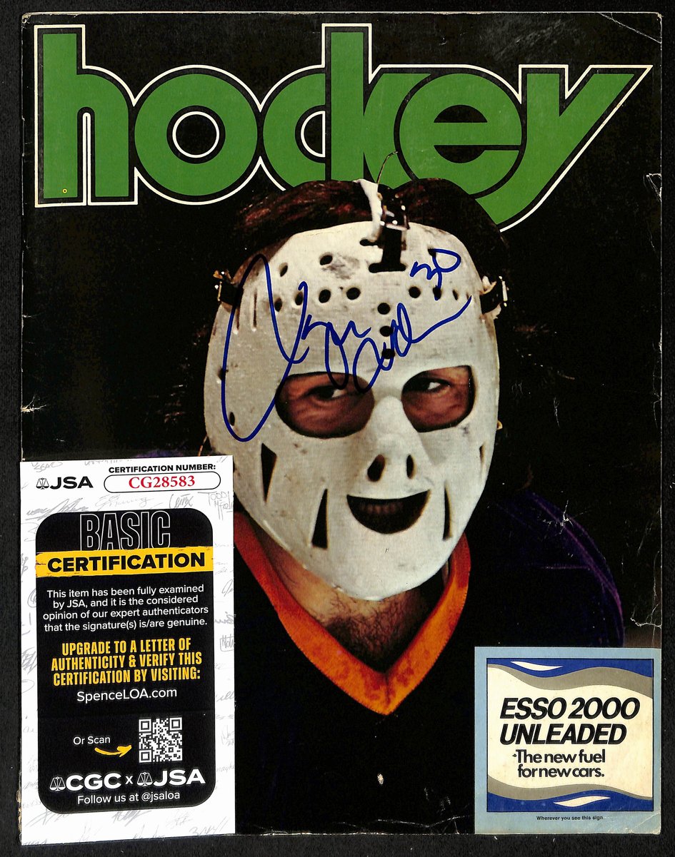 Rogie Vachon Los Angeles Kings Signed/Autographed Hockey Magazine JSA 197295