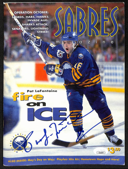 Pat LaFontaine Buffalo Sabres Signed/Autographed Sabres Magazine JSA 197299