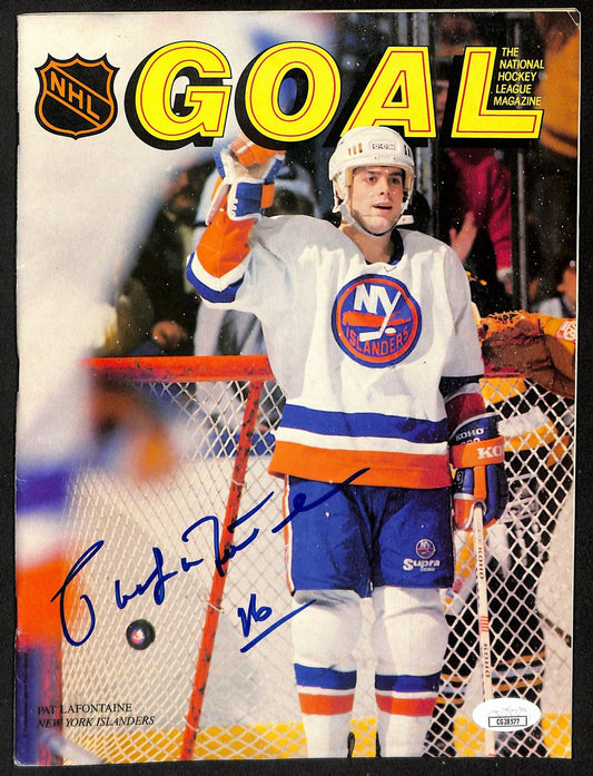 Pat LaFontaine New York Islanders Signed/Autographed Goal Magazine JSA 197301