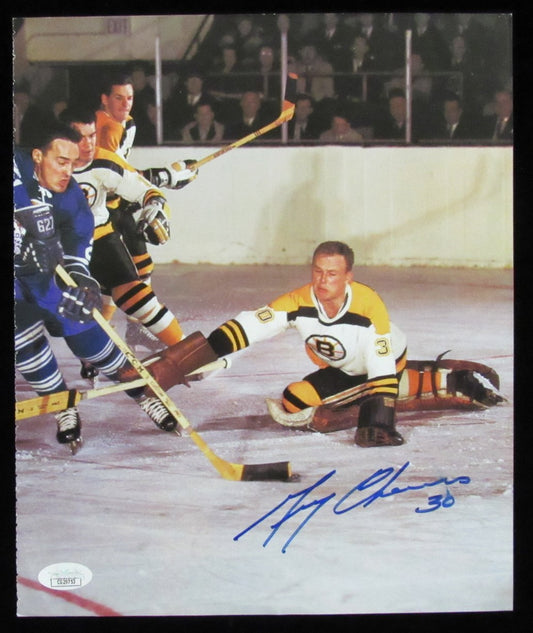 Gerry Cheevers HOF Signed/Inscr 9x11 Magazine Photo Boston Bruins JSA 197538