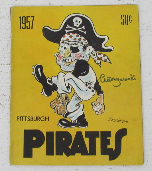 Bill Mazeroski HOF Signed/Auto 1957 Pittsburgh Pirates Yearbook JSA 198642