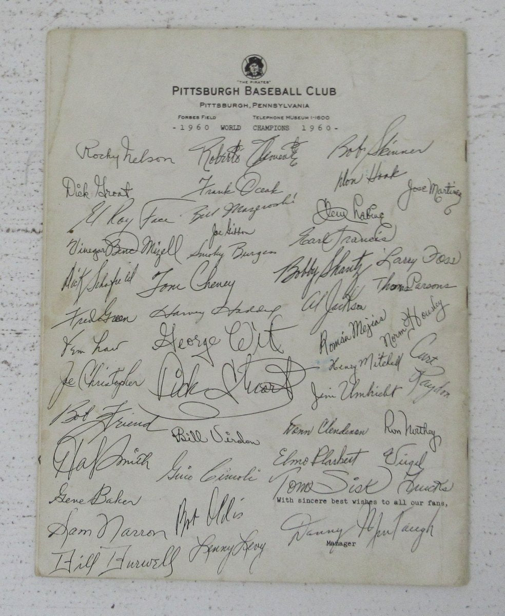 Bill Mazeroski HOF Signed/Auto 1961 Pittsburgh Pirates Yearbook JSA 198646