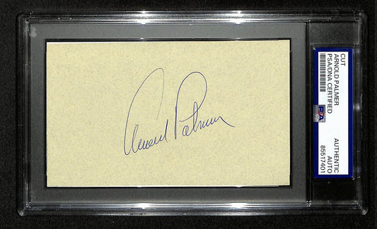 Arnold Palmer Signed/Autographed Cut on 3x5 Card Golf Champ PSA/DNA 197024