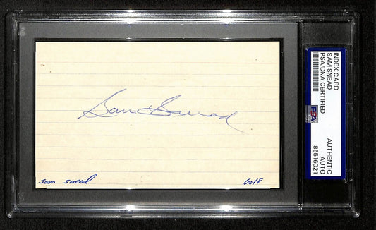 Sam Snead Signed/Autographed 3x5 Index Card Golf Legend PSA/DNA 197791