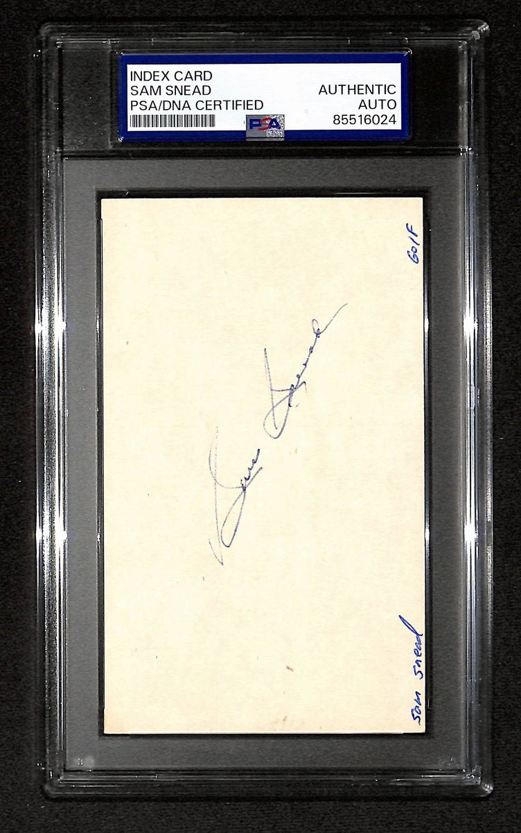 Sam Snead Signed/Autographed 3x5 Index Card Golf Legend PSA/DNA 197792