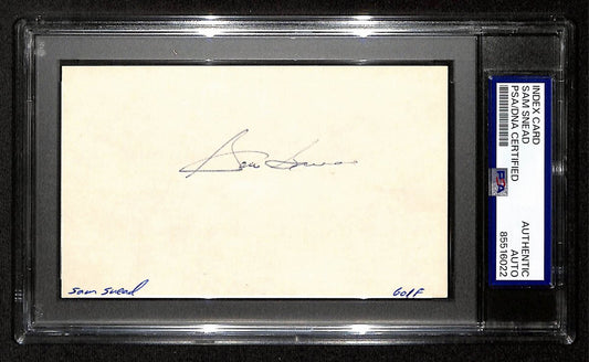 Sam Snead Signed/Autographed 3x5 Index Card Golf Legend PSA/DNA 197793