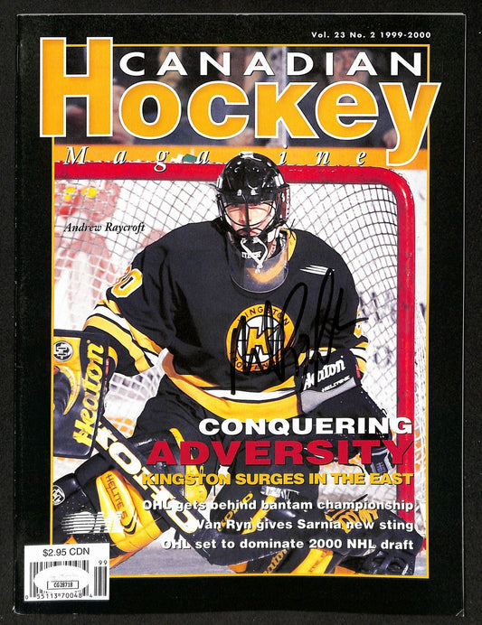 Andrew Raycroft Boston Bruins Signed 1999-00 Canadian Hockey Magazine JSA 196867