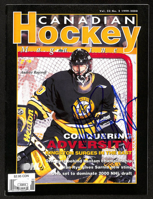 Andrew Raycroft Boston Bruins Signed 1999-00 Canadian Hockey Magazine JSA 196868