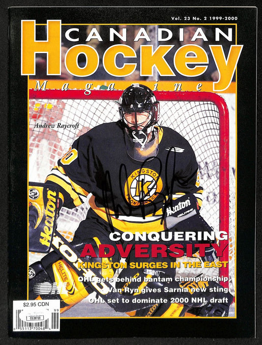 Andrew Raycroft Boston Bruins Signed 1999-00 Canadian Hockey Magazine JSA 196869