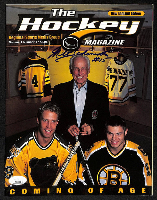 Milt Schmidt Boston Bruins Signed/Auto The Hockey Magazine NE Edition JSA 196884