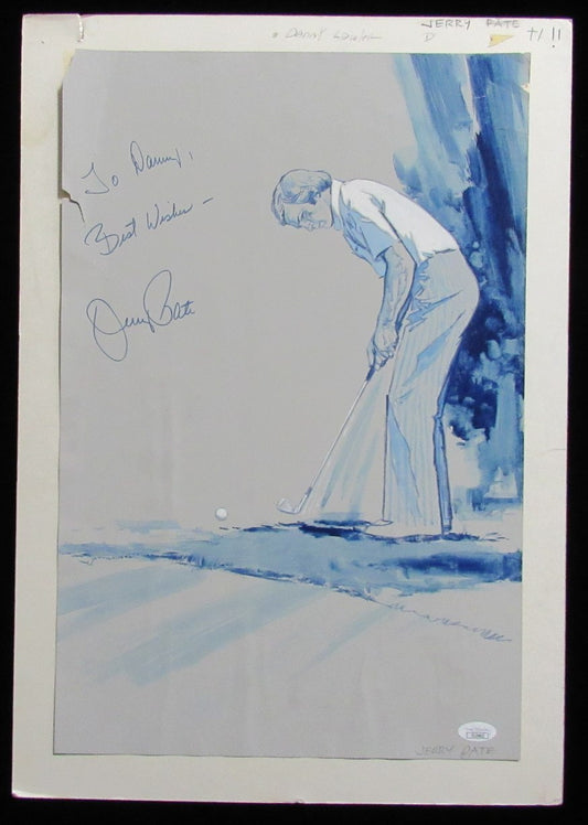 Jerry Pate Signed/Autographed 14x20 Mounted Sketch Golf Champ JSA 197546