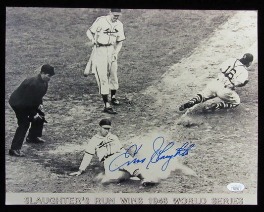 Enos Slaughter HOF Signed/Autographed 11x14 photo St. Louis Cardinals JSA 197552