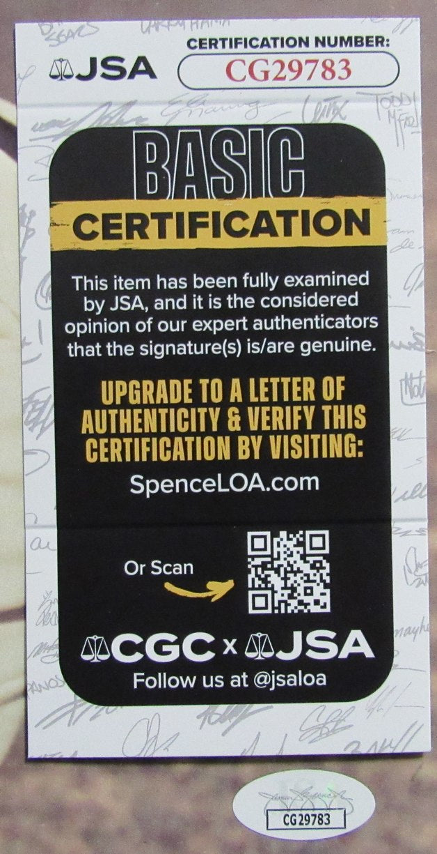 Ernie Banks HOF Signed/Auto 14x11 Calendar Photo Chicago Cubs JSA 197556