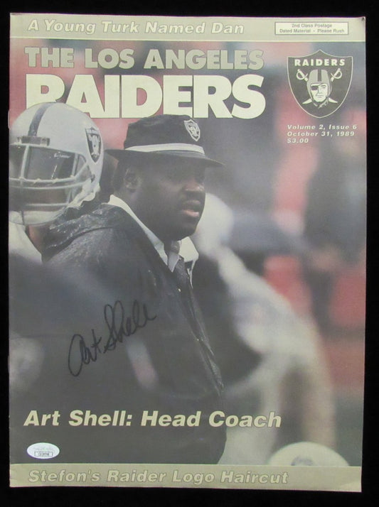 Art Shell HOF Signed/Auto October 31, 1989 LA Raiders Newspaper JSA 197566