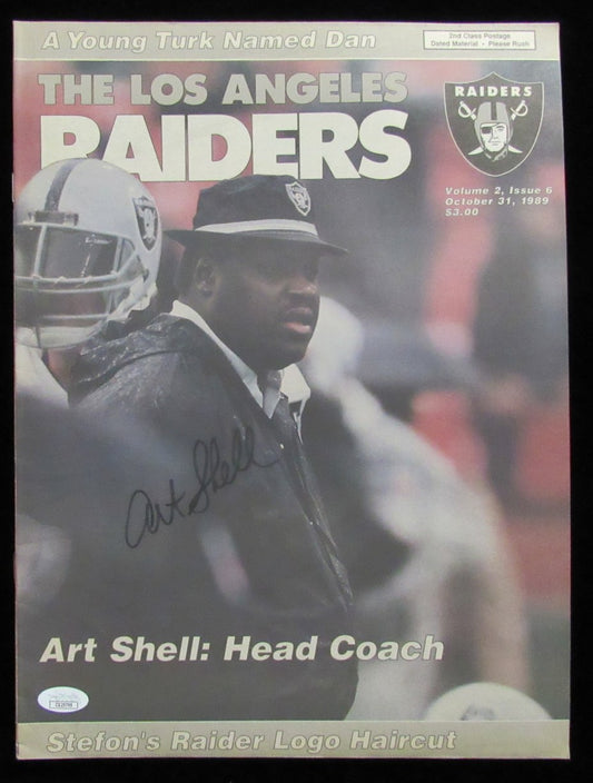 Art Shell HOF Signed/Auto October 31, 1989 LA Raiders Newspaper JSA 197567