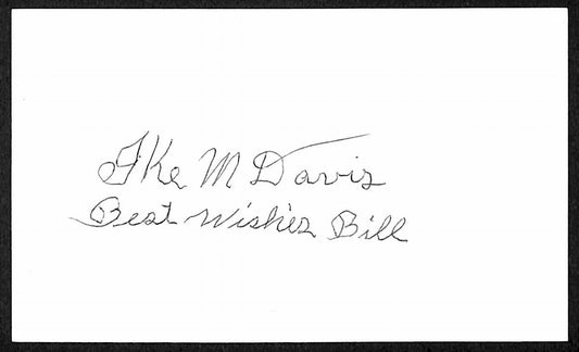 Ike M Davis Chicago White Sox d.1984 Signed/Autographed 3x5 Index Card 197623