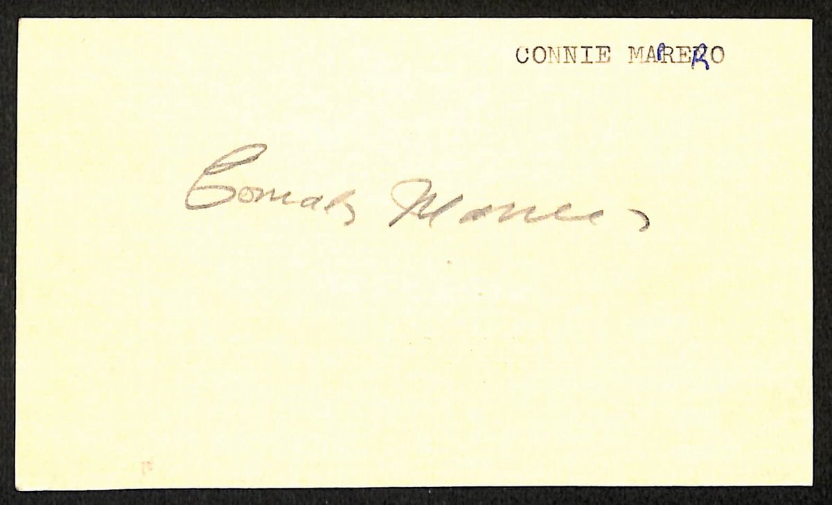 Connie Marrero Chicago Cubs d.2014 Signed/Autographed 3x5 Index Card 197627