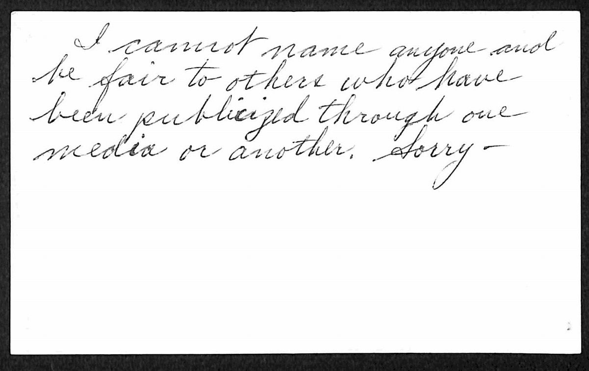 Barney Olsen Chicago Cubs d.1977 Signed/Autographed 3x5 Index Card 197635