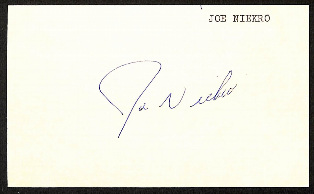 Joe Niekro Houston Astros d.2006 Signed/Autographed 3x5 Index Card 197648