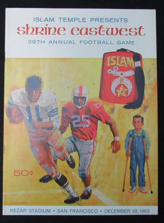 1964 Islamic Temple All Star East-West Classic Pro Football Game Program 198164
