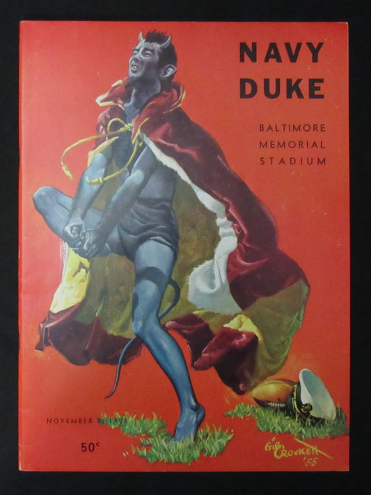 1955 Navy vs. Duke College Football Game Program Sonny Jurgensen 198166