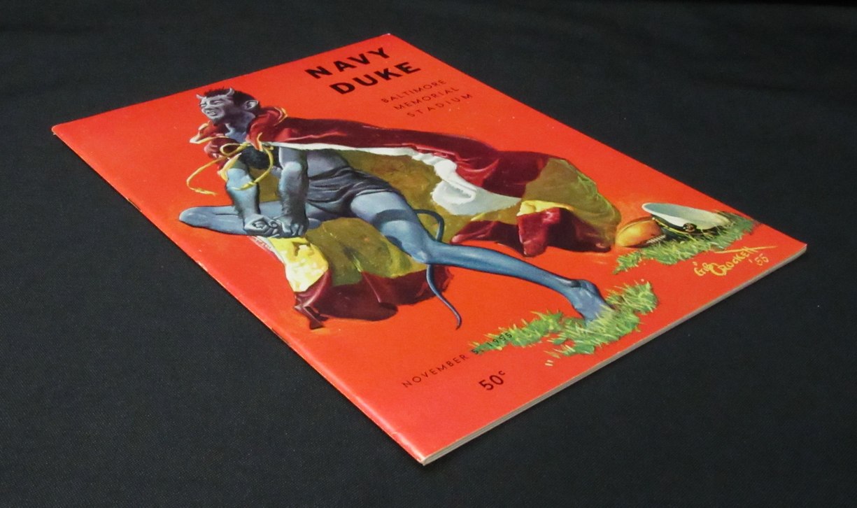 1955 Navy vs. Duke College Football Game Program Sonny Jurgensen 198166