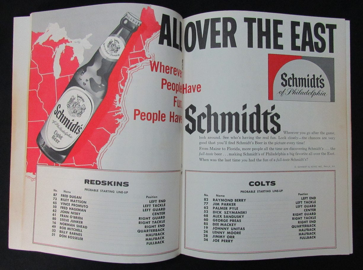 1962 Redskins vs. Eagles Shrine Pro Football Game Program at DC Stadium 198167